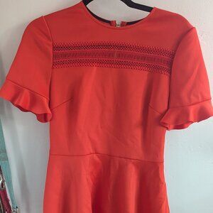 Ted Baker London red party dress size 2